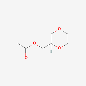molecular formula C7H12O4 B3066030 1,4-Dioxane-2-methyl acetate CAS No. 68391-40-2