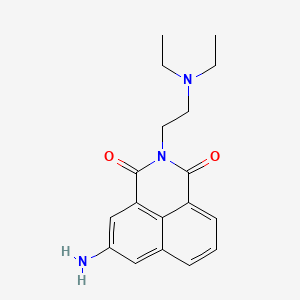 molecular formula C18H21N3O2 B3066056 1H-Benz(de)isoquinoline-1,3(2H)-dione, 5-amino-2-(2-(diethylamino)ethyl)- CAS No. 69408-82-8