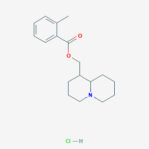 molecular formula C18H26ClNO2 B3066148 Lupinine o-methylbenzoicacid ester hydrochloride CAS No. 70782-18-2