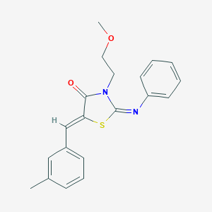molecular formula C20H20N2O2S B306616 (2Z,5Z)-3-(2-methoxyethyl)-5-(3-methylbenzylidene)-2-(phenylimino)-1,3-thiazolidin-4-one 