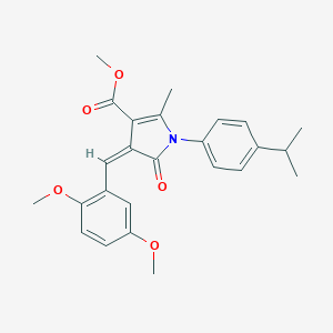 methyl (4Z)-4-(2,5-dimethoxybenzylidene)-2-methyl-5-oxo-1-[4-(propan-2-yl)phenyl]-4,5-dihydro-1H-pyrrole-3-carboxylate