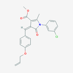 molecular formula C23H20ClNO4 B306625 methyl 4-[4-(allyloxy)benzylidene]-1-(3-chlorophenyl)-2-methyl-5-oxo-4,5-dihydro-1H-pyrrole-3-carboxylate 