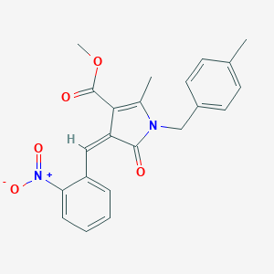 molecular formula C22H20N2O5 B306627 methyl (4Z)-2-methyl-1-(4-methylbenzyl)-4-(2-nitrobenzylidene)-5-oxo-4,5-dihydro-1H-pyrrole-3-carboxylate 