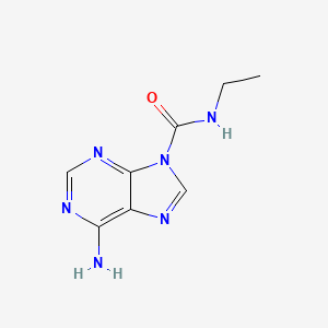 molecular formula C8H10N6O B3066354 6-Amino-N-ethyl-9H-purine-9-carboxamide CAS No. 76708-24-2