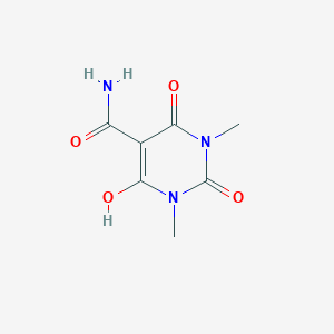 molecular formula C7H9N3O4 B3066358 6-Hydroxy-1,3-dimethyl-2,4-dioxo-1,2,3,4-tetrahydropyrimidine-5-carboxamide CAS No. 776-15-8