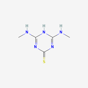 molecular formula C5H9N5S B3066378 4,6-Bis(methylamino)-1,3,5-triazine-2(1H)-thione CAS No. 791526-06-2