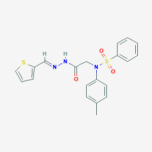 molecular formula C20H19N3O3S2 B306638 N-(4-methylphenyl)-N-{2-oxo-2-[2-(2-thienylmethylene)hydrazino]ethyl}benzenesulfonamide 