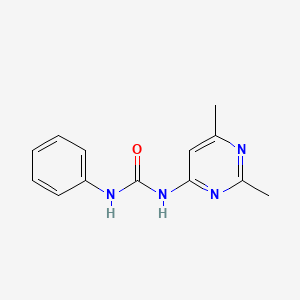 molecular formula C13H14N4O B3066381 N-(2,6-Dimethyl-4-pyrimidinyl)-N'-phenyl-urea CAS No. 79513-83-0