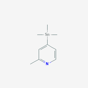 molecular formula C9H15NSn B3066385 2-Methyl-4-(trimethylstannanyl)pyridine CAS No. 79534-90-0