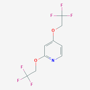molecular formula C9H7F6NO2 B3066399 2,4-Bis(2,2,2-trifluoroethoxy)pyridine CAS No. 79878-14-1
