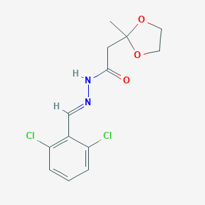 N'-(2,6-dichlorobenzylidene)-2-(2-methyl-1,3-dioxolan-2-yl)acetohydrazide