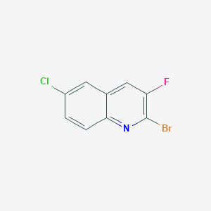 molecular formula C9H4BrClFN B3066487 2-Bromo-6-chloro-3-fluoroquinoline CAS No. 834884-00-3