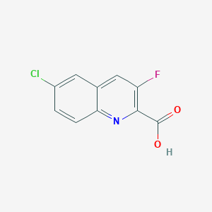 molecular formula C10H5ClFNO2 B3066496 6-氯-3-氟喹诺酮-2-羧酸 CAS No. 834884-08-1