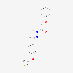 molecular formula C18H18N2O3S B306654 2-phenoxy-N'-[4-(3-thietanyloxy)benzylidene]acetohydrazide 