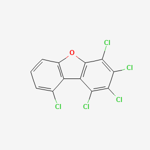 molecular formula C12H3Cl5O B3066559 1,2,3,4,9-五氯二苯并呋喃 CAS No. 83704-49-8