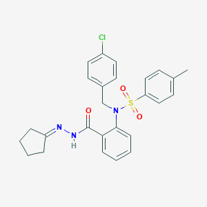 N-(4-chlorobenzyl)-N-{2-[(2-cyclopentylidenehydrazino)carbonyl]phenyl}-4-methylbenzenesulfonamide