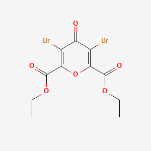 molecular formula C11H10Br2O6 B3066604 Diethyl 3,5-dibromo-4-oxo-4H-pyran-2,6-dicarboxylate CAS No. 843-08-3