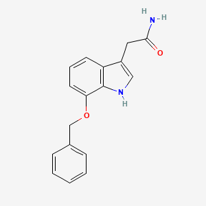 molecular formula C17H16N2O2 B3066661 7-苄氧基吲哚-3-乙酰胺 CAS No. 858232-85-6