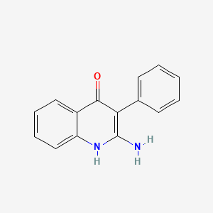 molecular formula C15H12N2O B3066678 2-Amino-4-hydroxy-3-phenylquinoline CAS No. 860231-87-4
