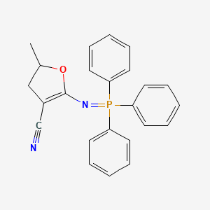 molecular formula C24H21N2OP B3066680 5-Methyl-2-[(triphenyl-lambda~5~-phosphanylidene)amino]-4,5-dihydrofuran-3-carbonitrile CAS No. 86300-04-1