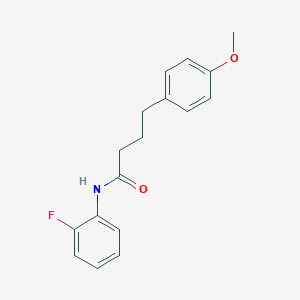 molecular formula C17H18FNO2 B306669 N-(2-fluorophenyl)-4-(4-methoxyphenyl)butanamide 