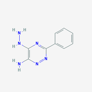 molecular formula C9H10N6 B3066710 6-Amino-3-phenyl-1,2,4-Triazin-5(2H)-one hydrazone CAS No. 86958-19-2