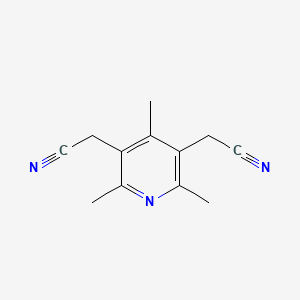 molecular formula C12H13N3 B3066742 2-[5-(Cyanomethyl)-2,4,6-trimethylpyridin-3-yl]acetonitrile CAS No. 883107-37-7