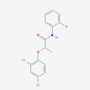 molecular formula C15H12Cl2FNO2 B306678 2-(2,4-dichlorophenoxy)-N-(2-fluorophenyl)propanamide 