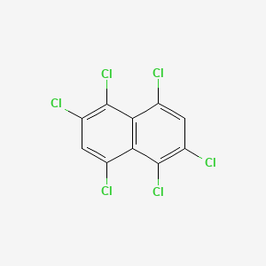 molecular formula C10H2Cl6 B3066824 1,2,4,5,6,8-Hexachloronaphthalene CAS No. 90948-28-0