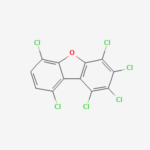 molecular formula C12H2Cl6O B3066831 1,2,3,4,6,9-Hexachlorodibenzofuran CAS No. 91538-83-9