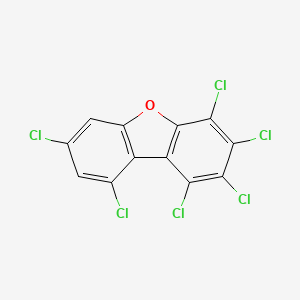molecular formula C12H2Cl6O B3066838 1,2,3,4,7,9-Hexachlorodibenzofuran CAS No. 91538-84-0