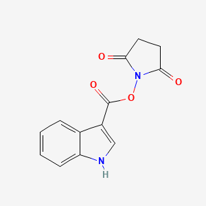 molecular formula C13H10N2O4 B3066853 1-[(1H-Indole-3-carbonyl)oxy]pyrrolidine-2,5-dione CAS No. 917978-58-6