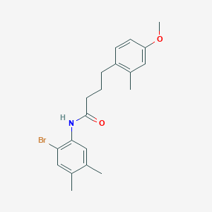 molecular formula C20H24BrNO2 B306686 N-(2-bromo-4,5-dimethylphenyl)-4-(4-methoxy-2-methylphenyl)butanamide 