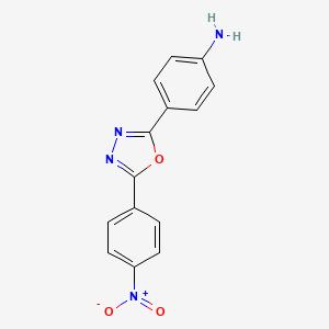 molecular formula C14H10N4O3 B3066869 2-(p-Aminophenyl)-5-(p-nitrophenyl)-1,3,4-oxadiazole CAS No. 92061-22-8
