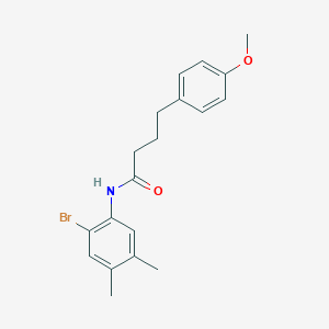 molecular formula C19H22BrNO2 B306687 N-(2-bromo-4,5-dimethylphenyl)-4-(4-methoxyphenyl)butanamide 