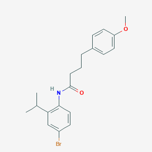 molecular formula C20H24BrNO2 B306688 N-[4-bromo-2-(1-methylethyl)phenyl]-4-[4-(methyloxy)phenyl]butanamide 