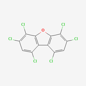 molecular formula C12H2Cl6O B3066887 1,3,4,6,7,9-Hexachlorodibenzofuran CAS No. 92341-05-4