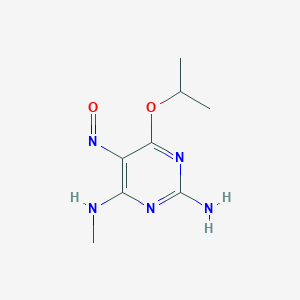 molecular formula C8H13N5O2 B3066902 2-Amino-4-isopropoxy-6-(methylamino)-5-nitroso-pyrimidine CAS No. 92673-47-7
