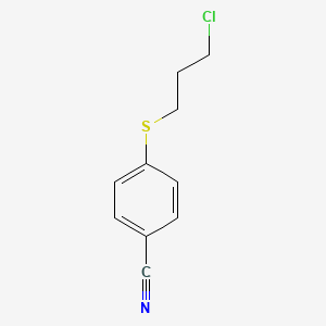 molecular formula C10H10ClNS B3066934 4-[(3-Chloropropyl)thio]-benzonitrile CAS No. 93498-68-1