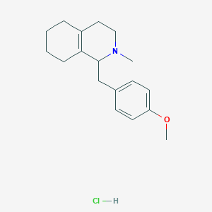 molecular formula C18H26ClNO B3066948 1-(p-Methoxybenzyl)-2-methyl-1,2,3,4,5,6,7,8-octahydro-isoquinoline hydrochloride CAS No. 95422-34-7