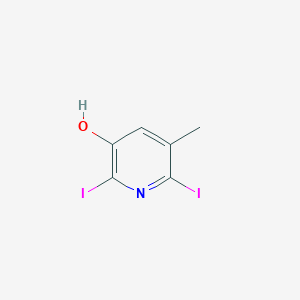 molecular formula C6H5I2NO B3066959 2,6-Diiodo-3-hydroxy-5-methylpyridine CAS No. 98139-03-8