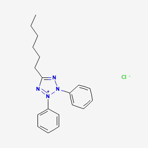 molecular formula C19H23ClN4 B3066985 5-Hexyl-2,3-diphenyl-2H-tetrazolium chloride CAS No. 99077-15-3