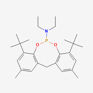 molecular formula C27H40NO2P B3067018 N6,N6-diethyl-4,8-di(tert-butyl)-2,10-dimethyl-12H-dibenzo[d,g][1,3,2]dioxaphosphocin-6-amine CAS No. 114906-38-6
