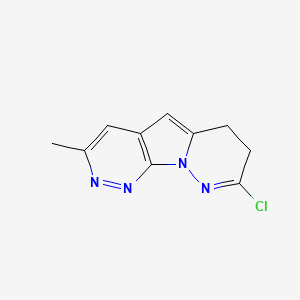 molecular formula C10H9ClN4 B3067043 (Pyrrolo(1,5-b:2,3-c')dipyridazine,) 8-chloro-6,7-dihydro-3-methyl- CAS No. 14783-83-6