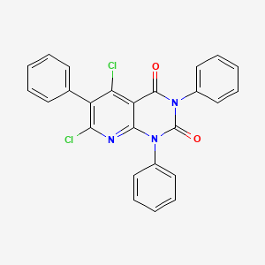 molecular formula C25H15Cl2N3O2 B3067052 5,7-Dichloro-1,3,6-triphenyl-1,2,3,4-tetrahydropyrido[2,3-d]pyrimidine-2,4-dione CAS No. 177082-52-9