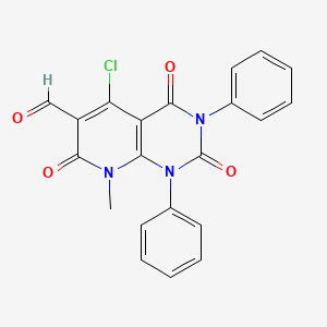 molecular formula C21H14ClN3O4 B3067055 5-Chloro-8-methyl-2,4,7-trioxo-1,3-diphenylpyrido[2,3-d]pyrimidine-6-carbaldehyde CAS No. 177082-56-3