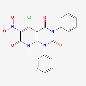 molecular formula C20H13ClN4O5 B3067061 5-Chloro-8-methyl-6-nitro-1,3-diphenylpyrido[2,3-d]pyrimidine-2,4,7-trione CAS No. 189998-36-5