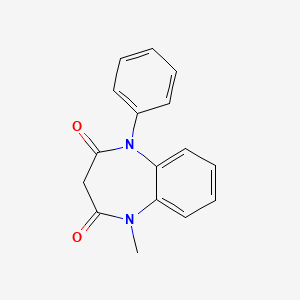 molecular formula C16H14N2O2 B3067079 1H-1,5-Benzodiazepine-2,4(3H,5H)-dione, 1-methyl-5-phenyl- CAS No. 22316-24-1