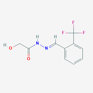 molecular formula C10H9F3N2O2 B306710 2-hydroxy-N'-[2-(trifluoromethyl)benzylidene]acetohydrazide 