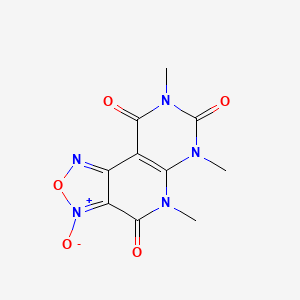 molecular formula C10H9N5O5 B3067108 5,6,8-Trimethyl-4,7,9-trioxo-4,5,6,7,8,9-hexahydropyrimido[5',4':5,6]pyrido[3,4-c][1,2,5]oxadiazol-3-ium-3-olate CAS No. 329761-98-0